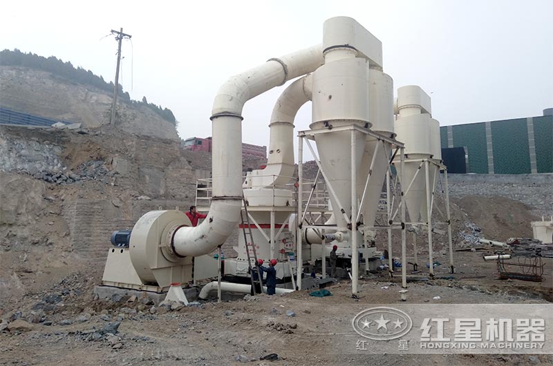 碳酸钙磨粉生产线现场实拍 碳酸钙磨粉生产线现场实拍