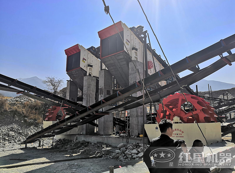 杏耀平台登录入口机器客户水洗石子现场,售后全程跟进 杏耀平台登录入口机器客户水洗石子现场,售后全程跟进